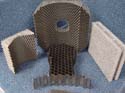 EDM cut honeycomb in aluminium, titanium and foam board 
